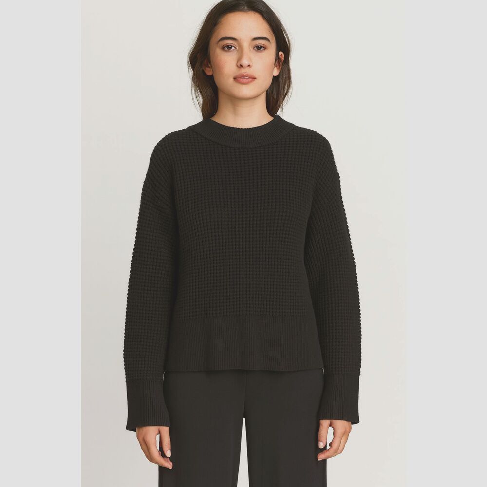 VETTA Black 100% Organic Cotton Pullover Sweater Top    Women's Size Small